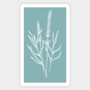 Lavender white outline Magnet